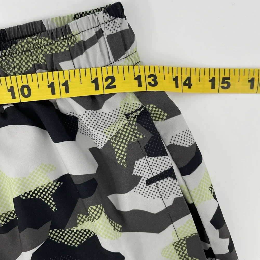 Gymshark Men's Small Camo Training‎ Shorts Green Black Drawstring Athletic Gym
